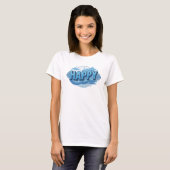 Schöne HAPPY 2D Designer Grafik T-Shirt (Vorne ganz)