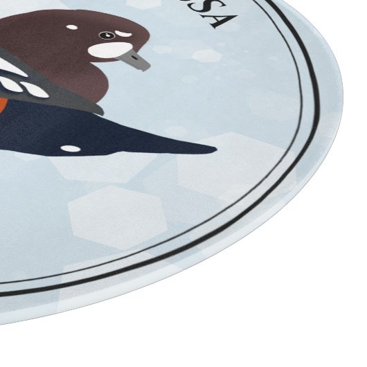 Schöne Harlequin Ducks Lovebirds Schneidebrett (Ecke)