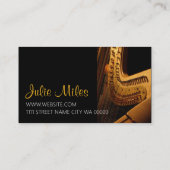 Schöne Harp Lessons Music Business Card Visitenkarte (Rückseite)
