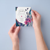 Schöne HAUSHALT Violet Blue Floral Agate Hochzeit Flyer (Gruppe)