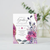 Schöne HAUSHALT Violet Pink Floral Agate Hochzeit (Stehend Vorderseite)