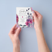 Schöne HAUSHALT Violet Pink Floral Agate Hochzeit Flyer (Gruppe)