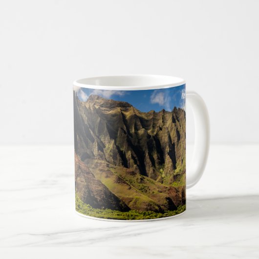 Schöne Hawaii-Berge Kaffeetasse (VorderseiteRechts)