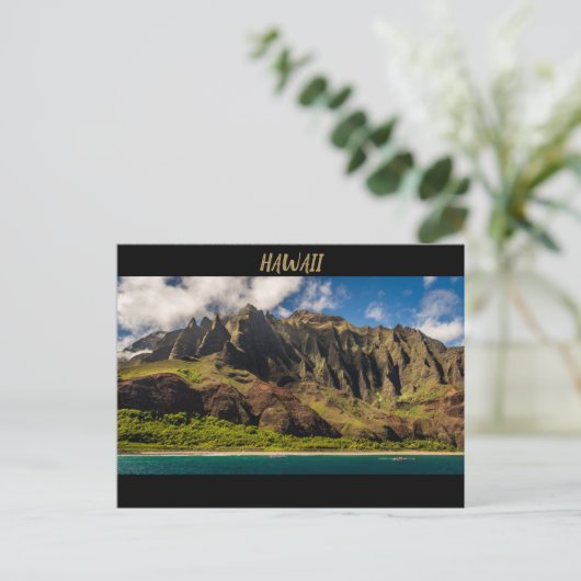 Schöne Hawaii-Berge Postkarte (Stehend Vorderseite)