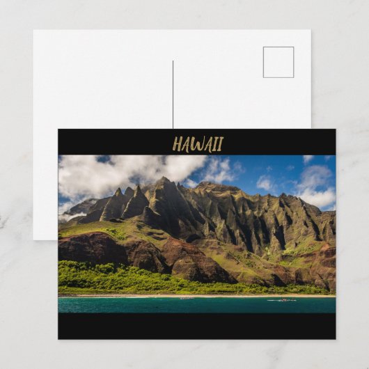 Schöne Hawaii-Berge Postkarte (Vorne/Hinten)