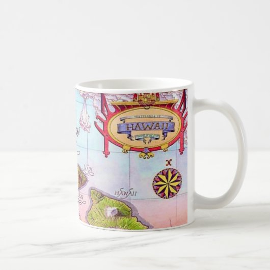 Schöne Hawaii-Inseln Karte Kaffeetasse (Rechts)