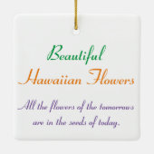 Schöne hawaiianische Blume Keramikornament (Rückseite)