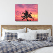Schöne hawaiianische Sunset Canvas Print Leinwanddruck (Insitu (Schlafzimmer))