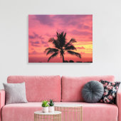 Schöne hawaiianische Sunset Canvas Print Leinwanddruck (Insitu (Wohnzimmer))