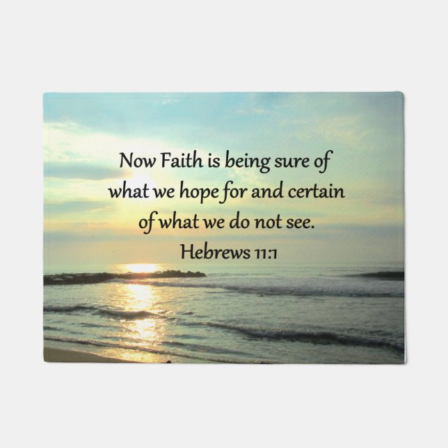 SCHÖNE HEBREWS 11:1 SONNE FUßMATTE (Vorderseite)