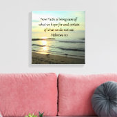 SCHÖNE HEBREWS 11:1 SONNE LEINWANDDRUCK (Insitu (Wohnzimmer))