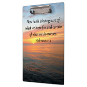 SCHÖNE HEBREWS 11:1 SONNENDESIGN KLEMMBRETT (Links)