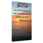 SCHÖNE HEBREWS 11:1 SONNENDESIGN KLEMMBRETT (Rechts)