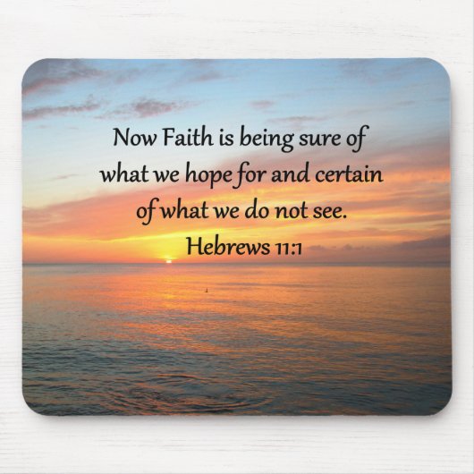 SCHÖNE HEBREWS 11:1 SONNENDESIGN MOUSEPAD (Vorne)