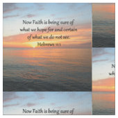 SCHÖNE HEBREWS 11:1 SONNENDESIGN STOFF (Nahaufnahme)