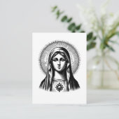 Schöne Heilige Maria Postkarte (Stehend Vorderseite)