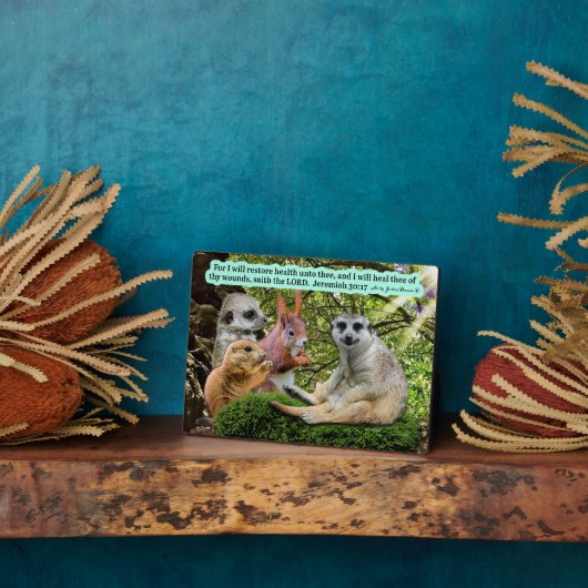 Schöne Heilschrift Plaque Jeremiah 30:17 Fotoplatte (Seite)