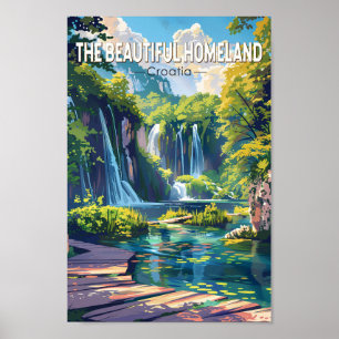 Schöne Heimat Kroatien Plitvicer Seen Poster