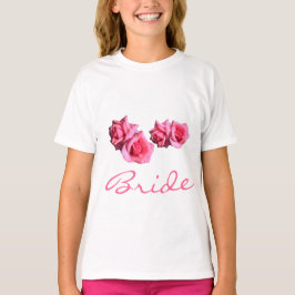 schöne, heiß rosa Rose Blume Braut Shirt. T-Shirt