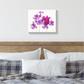 Schöne, heiß rosa Tulpe violette Blumen Leinwanddruck (Insitu (Schlafzimmer))