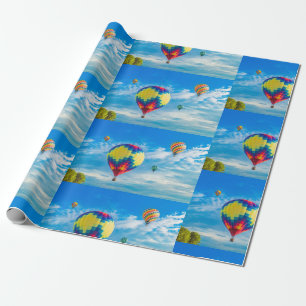 Schöne Heißluftballons Geschenkpapier