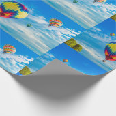 Schöne Heißluftballons Geschenkpapier (Ecke)