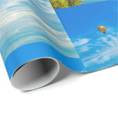 Schöne Heißluftballons Geschenkpapier (Rolleneckpunkt)