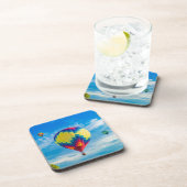 Schöne Heißluftballons Getränkeuntersetzer (Rechte Seite)