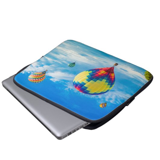 Schöne Heißluftballons Laptopschutzhülle (Vorne Knopf)