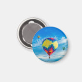 Schöne Heißluftballons Magnet (Vorderseite/Rückseite)
