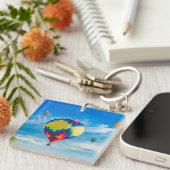 Schöne Heißluftballons Schlüsselanhänger (Vorderseite rechts)