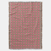 Schöne heißrosa und grüne Blumenmuster Decke (Vorderseite Vertikal)