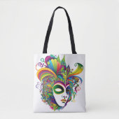 SCHÖNE, HELL FARBENE MARDI GRAS MASKE TASCHE (Vorderseite)