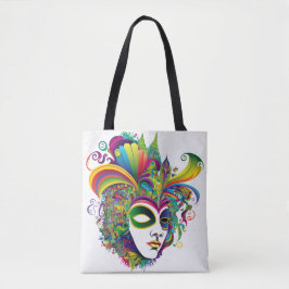 SCHÖNE, HELL FARBENE MARDI GRAS MASKE TASCHE