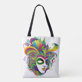 SCHÖNE, HELL FARBENE MARDI GRAS MASKE TASCHE (Rückseite)