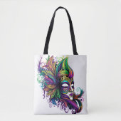 SCHÖNE, HELL FARBENE MARDI GRAS MASKE TASCHE (Vorderseite)