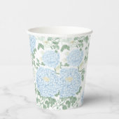 Schöne hellblaue Blumenhochzeit Pappbecher (Rechts)