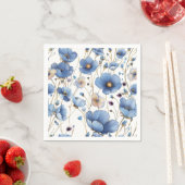 Schöne hellblaue Blüte Serviette (Beispiel)