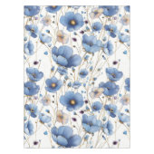 Schöne hellblaue Blüte Tischdecke (Vorderseite)