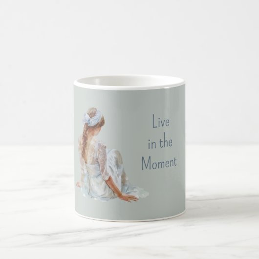Schöne hellblaue Damenkleid Kaffeetasse (Mittel)