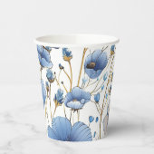 Schöne hellblaue Wildblume Pappbecher (Links)