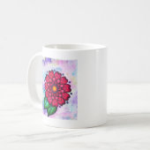 Schöne, helle Blume Kaffeetasse (Vorderseite Links)