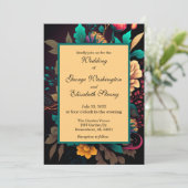 Schöne, helle Blumenhochzeit Einladung (Stehend Vorderseite)