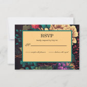 Schöne, helle Blumenhochzeit RSVP Karte (Vorderseite)