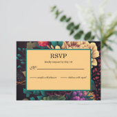 Schöne, helle Blumenhochzeit RSVP Karte (Stehend Vorderseite)