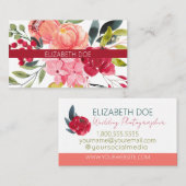 Schöne, helle, florale Visitenkarte (Vorne/Hinten)