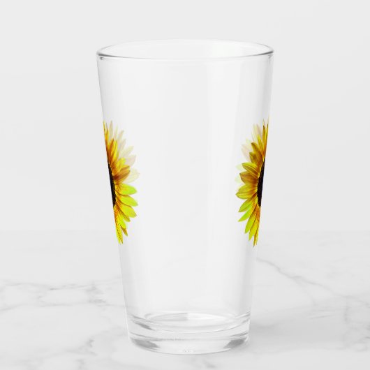 Schöne helle gelbe Sonnenblume - Glas (Rechts)