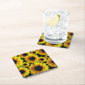 Schöne helle gelbe Sonnenblume - Untersetzer (Vor Ort)