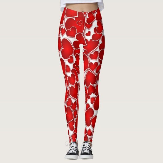 Schöne, helle Herzen Leggings (Vorderseite)