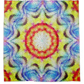 Schöne, helle Mosaiksteinblume Duschvorhang (Vorderseite)